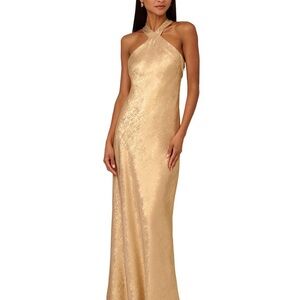 Adrianna Pappel Dress - Gold, Size 4, NEW